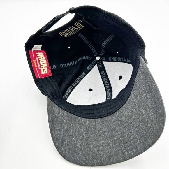 NBA Atlanta Hawks Zephyr Black/Gold Cap Hat Arena Exclusive Snapback 3D Logo - Picture 7 of 8